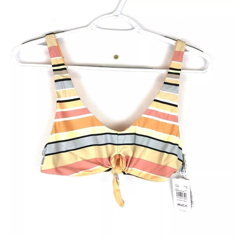 RVCA Women’s Striped Bikini Top Size L